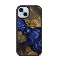 iPhone 15 Wood Phone Case - Shawnte (Blue, 756724)