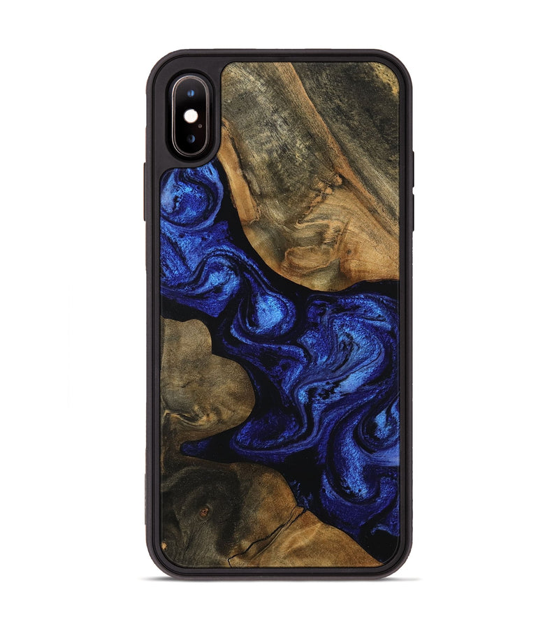 iPhone Xs Max Wood Phone Case - Shawnte (Blue, 756724)