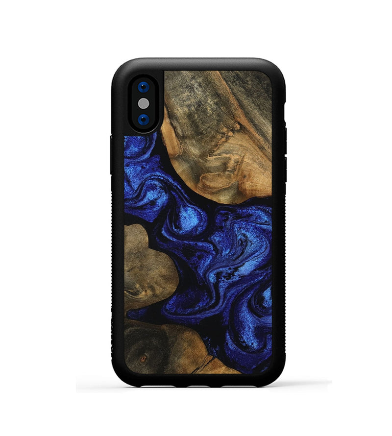 iPhone Xs Wood Phone Case - Shawnte (Blue, 756724)