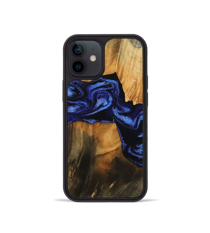 iPhone 12 mini Wood Phone Case - Jaden (Blue, 756725)