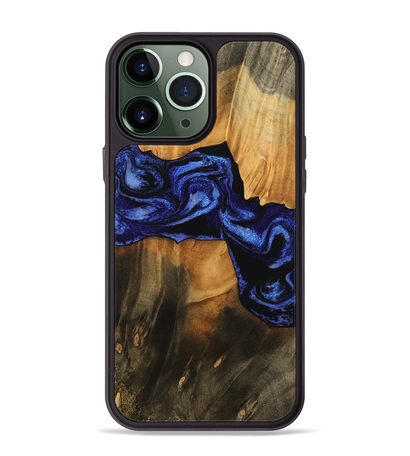 iPhone 13 Pro Max Wood Phone Case - Jaden (Blue, 756725)