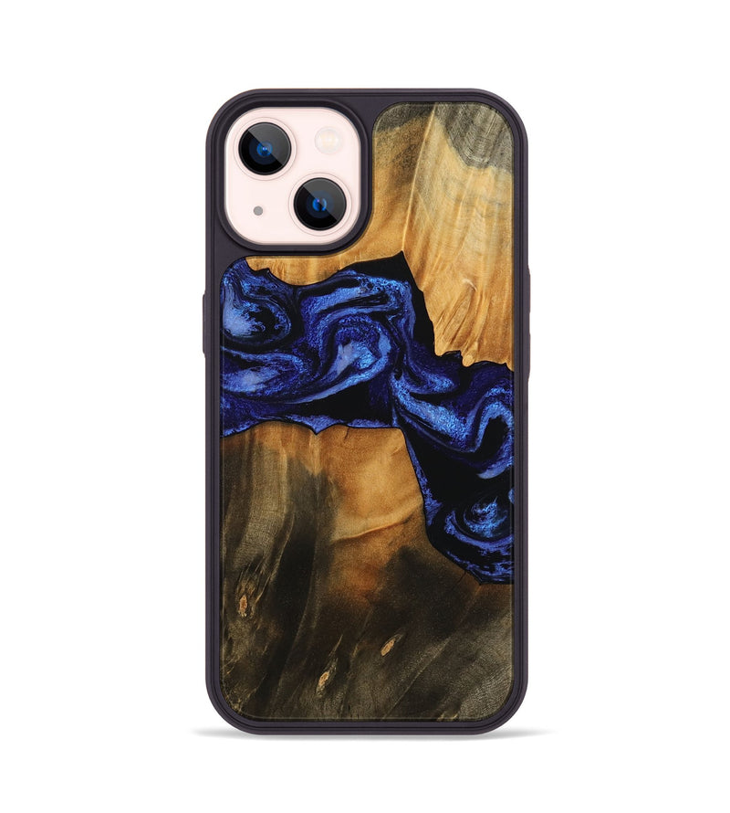 iPhone 14 Wood Phone Case - Jaden (Blue, 756725)