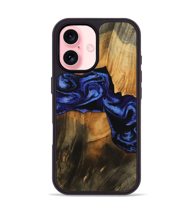 iPhone 16 Wood Phone Case - Jaden (Blue, 756725)