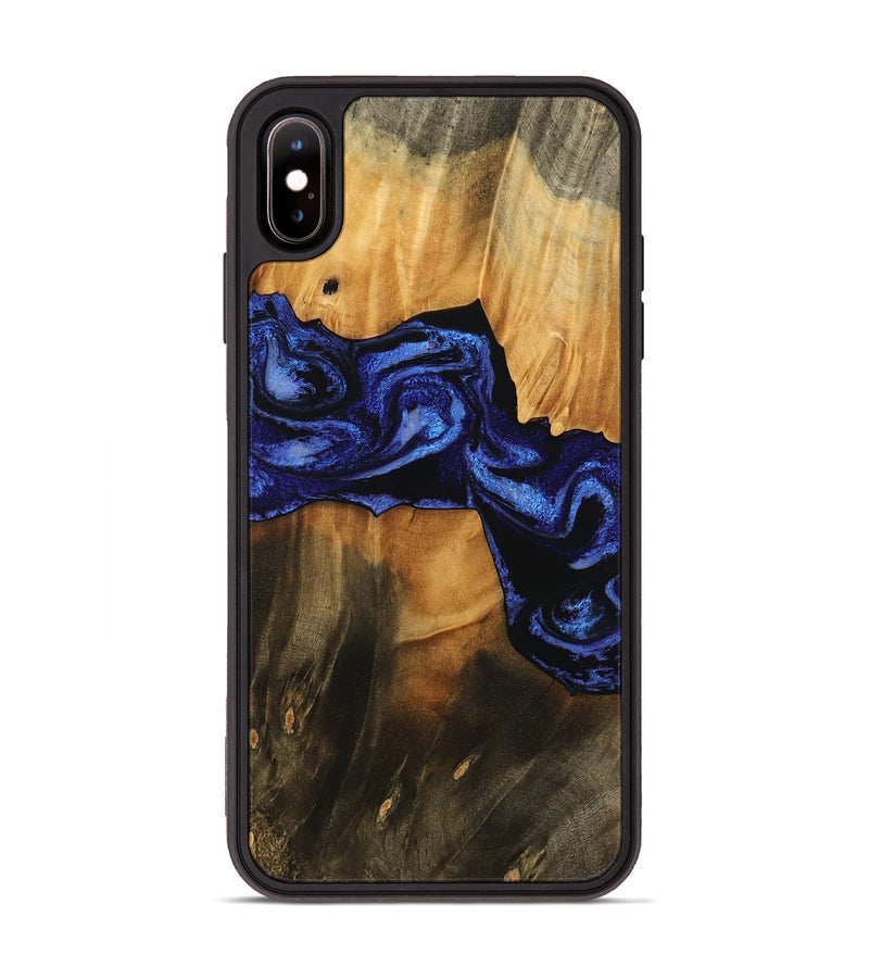 iPhone Xs Max Wood Phone Case - Jaden (Blue, 756725)