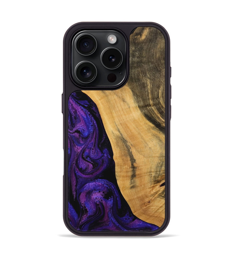 iPhone 16 Pro Wood Phone Case - Louella (Purple, 756731)