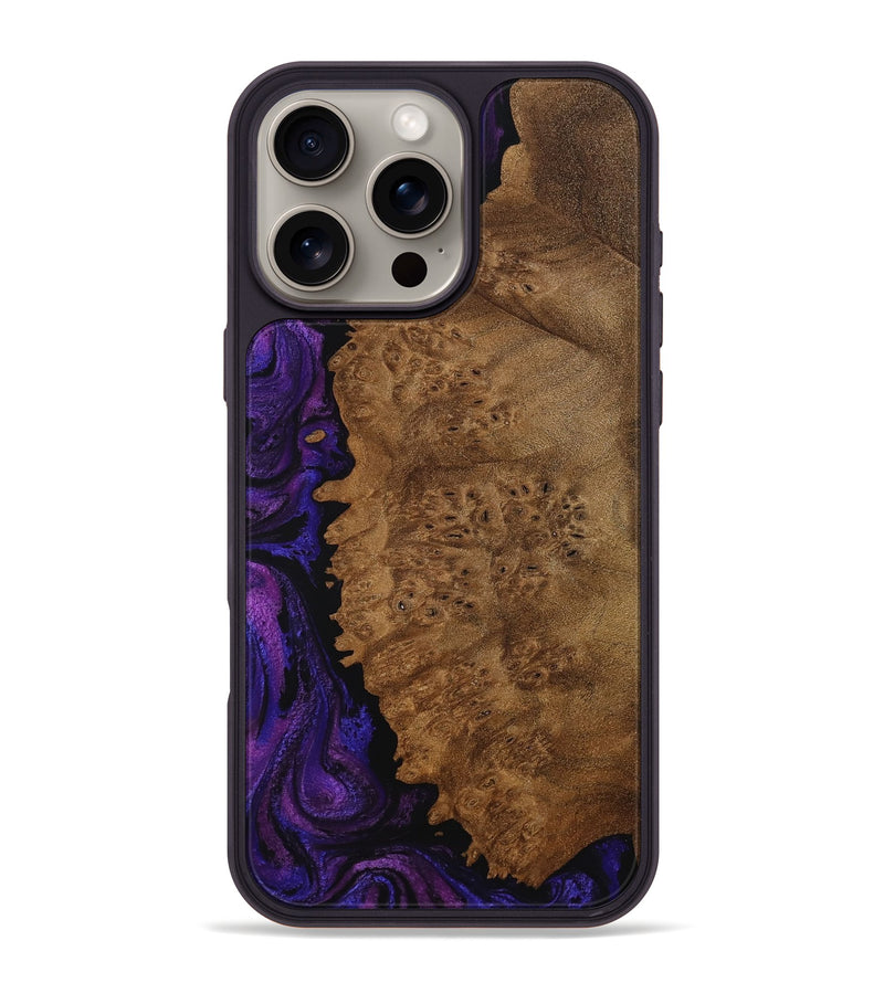 iPhone 16 Pro Max Wood Phone Case - Yahaira (Purple, 756732)