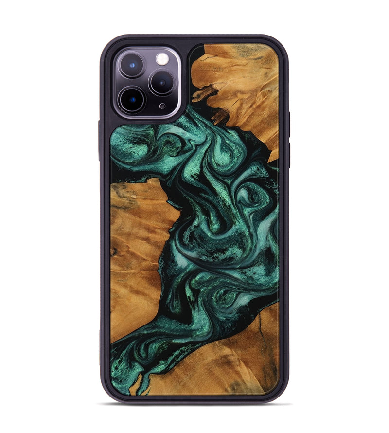 iPhone 11 Pro Max Wood Phone Case - Taniya (Green, 756736)