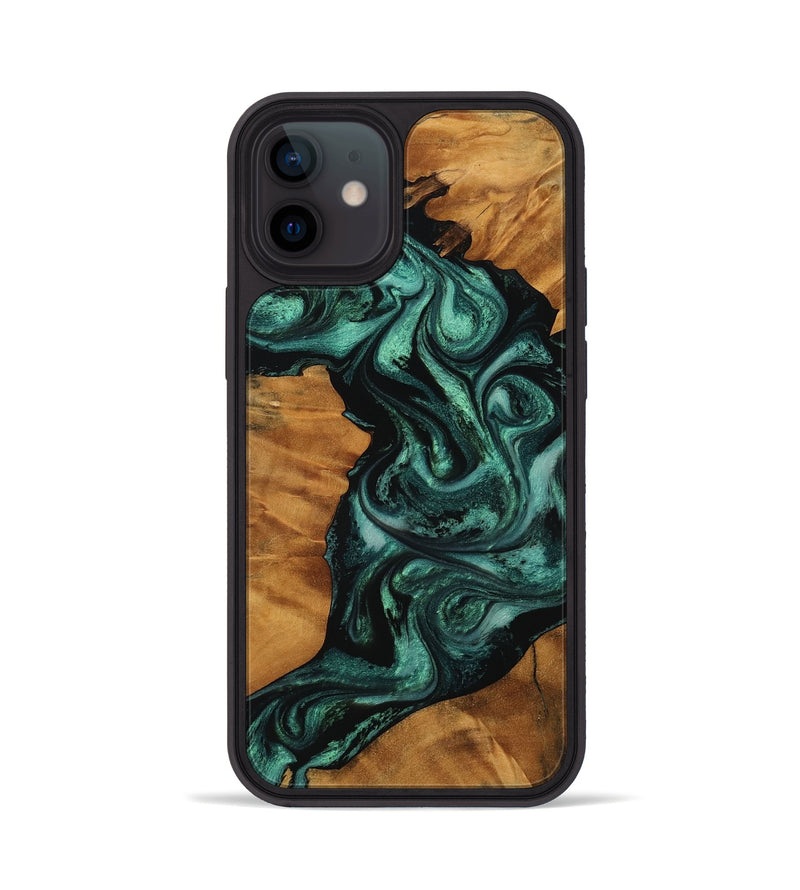 iPhone 12 Wood Phone Case - Taniya (Green, 756736)