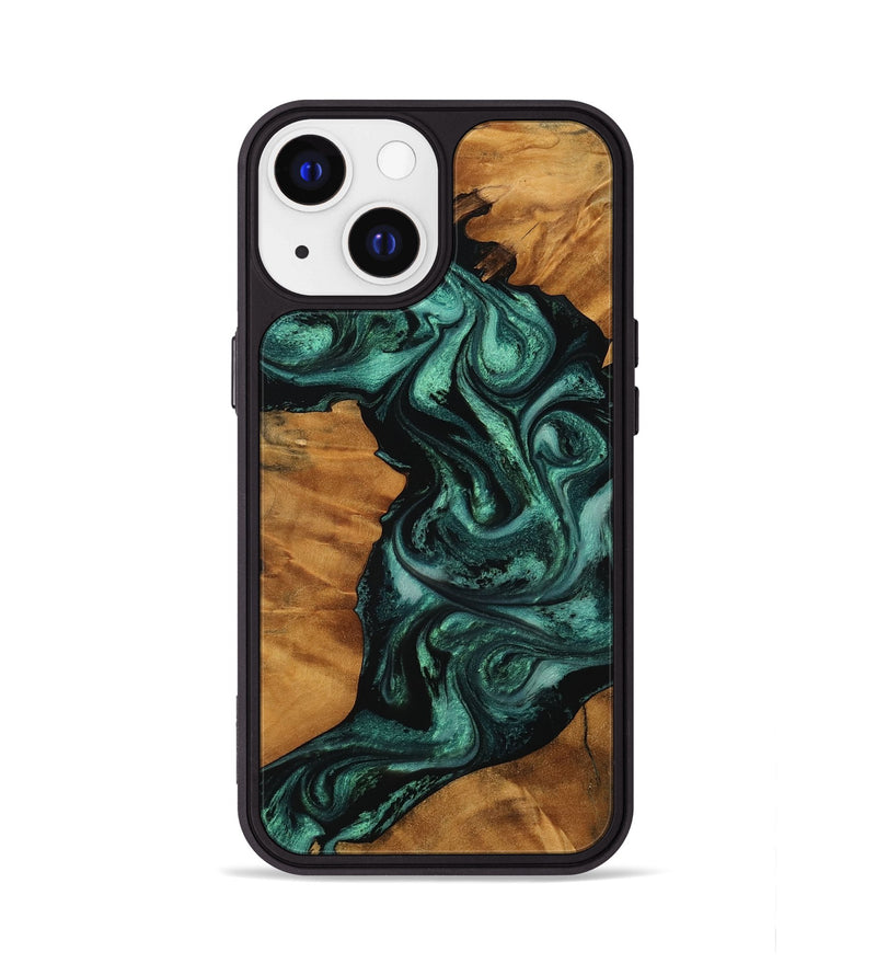 iPhone 13 Wood Phone Case - Taniya (Green, 756736)