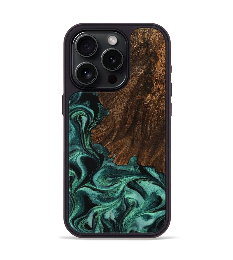 iPhone 15 Pro Wood Phone Case - Lynsey (Green, 756739)