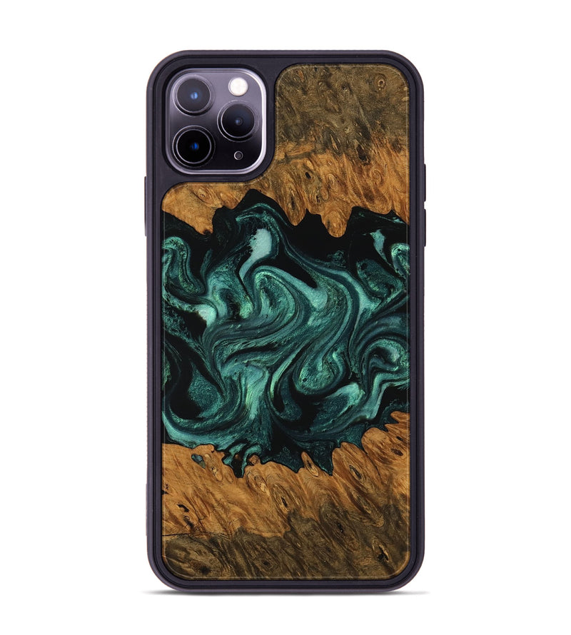 iPhone 11 Pro Max Wood Phone Case - Ada (Green, 756748)