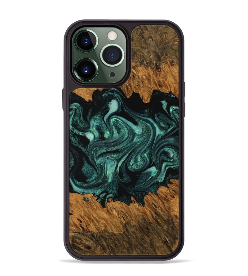 iPhone 13 Pro Max Wood Phone Case - Ada (Green, 756748)