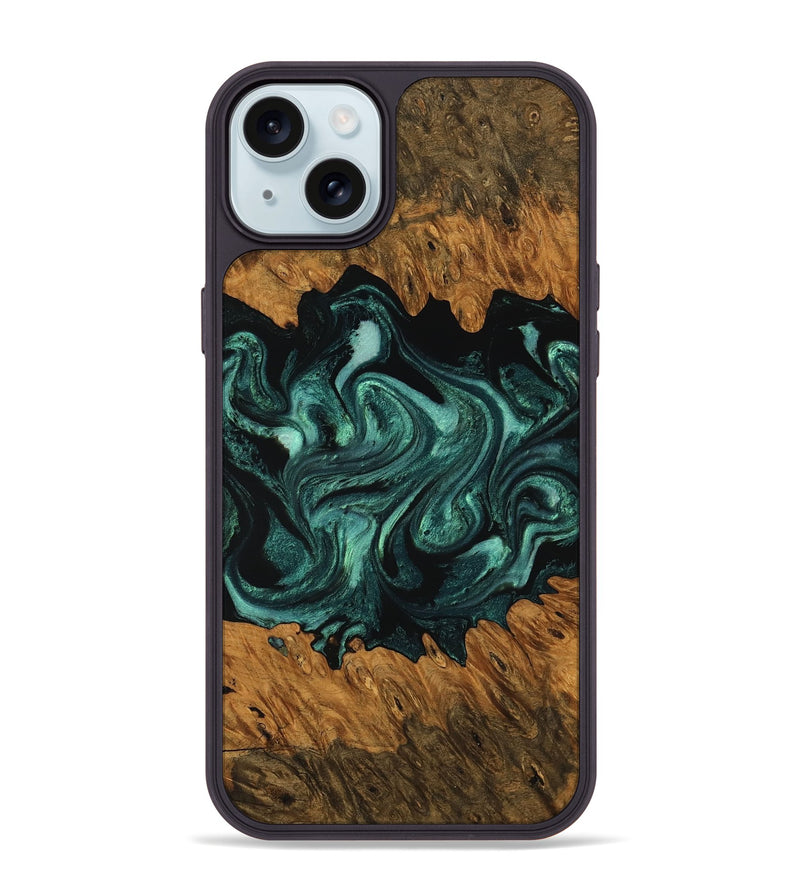 iPhone 15 Plus Wood Phone Case - Ada (Green, 756748)