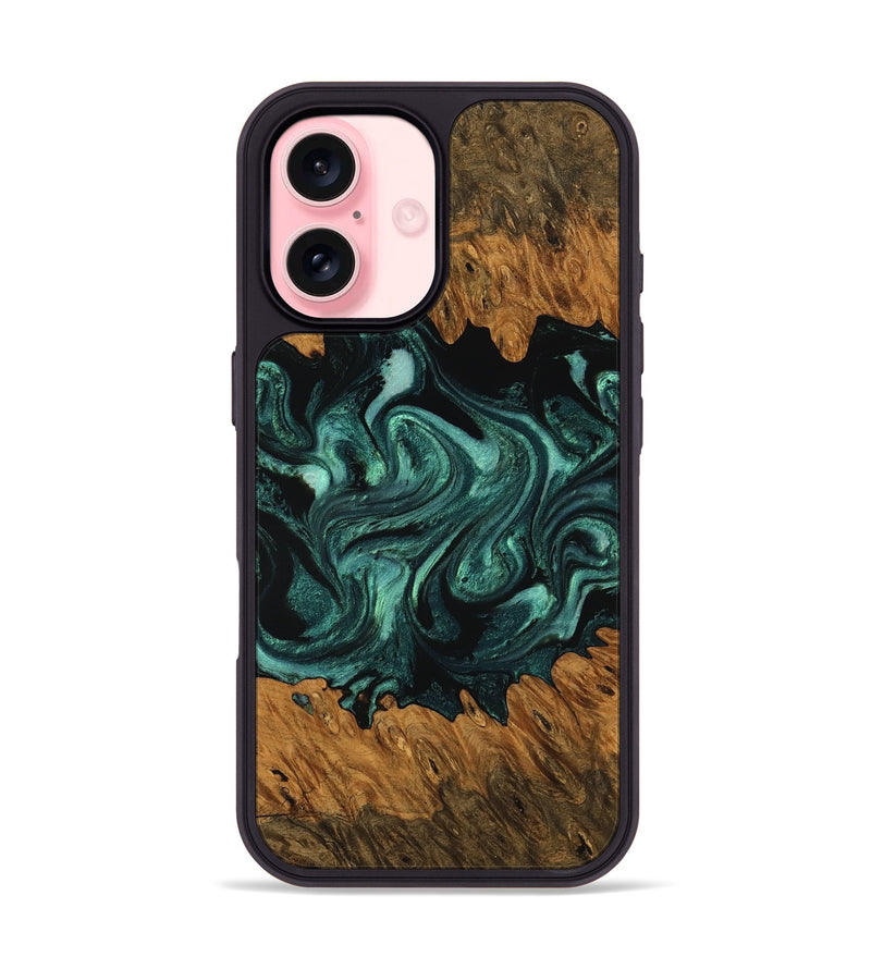 iPhone 16 Wood Phone Case - Ada (Green, 756748)