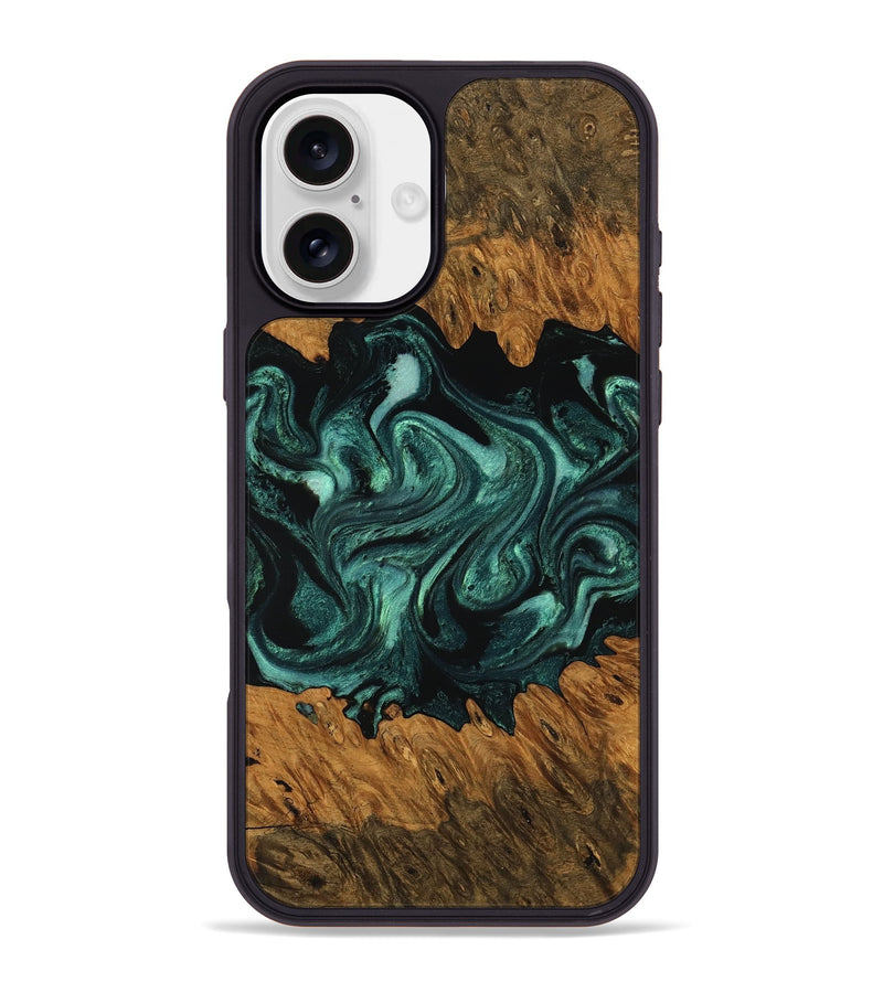 iPhone 16 Plus Wood Phone Case - Ada (Green, 756748)