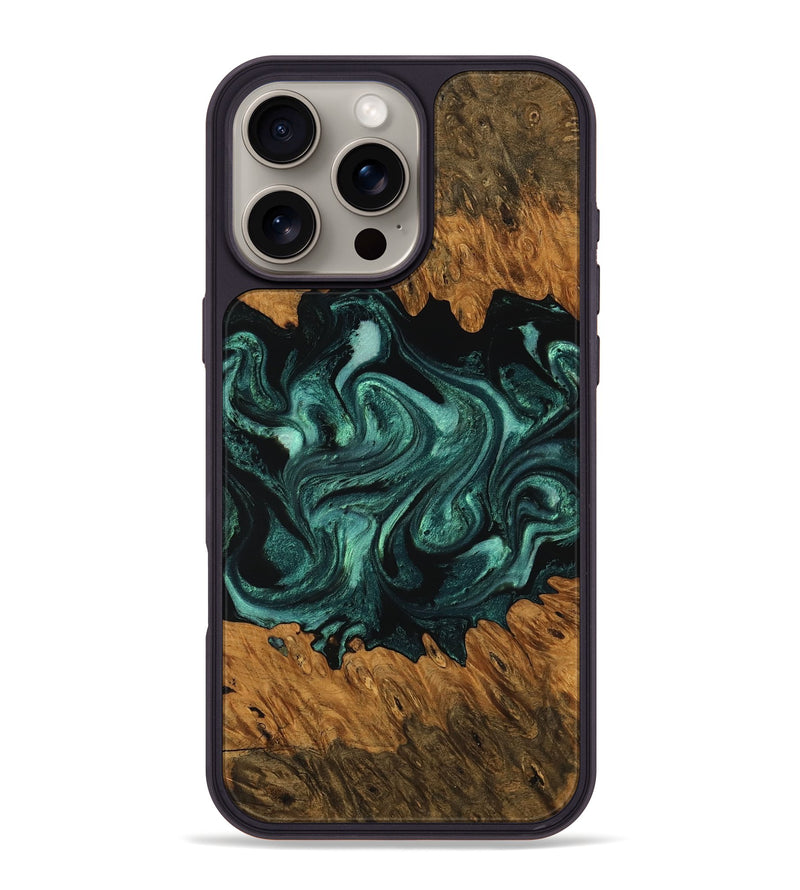 iPhone 16 Pro Max Wood Phone Case - Ada (Green, 756748)