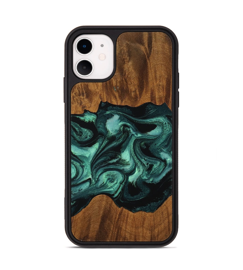 iPhone 11 Wood Phone Case - Elina (Green, 756750)