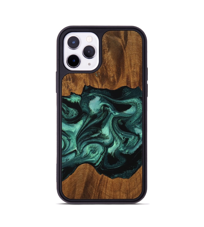 iPhone 11 Pro Wood Phone Case - Elina (Green, 756750)