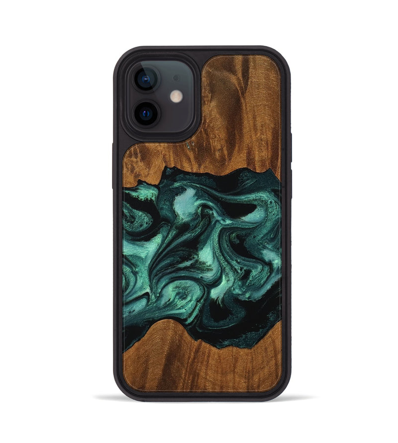 iPhone 12 Wood Phone Case - Elina (Green, 756750)