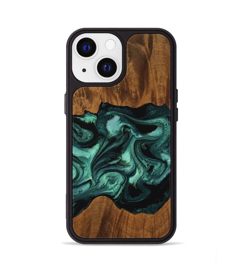 iPhone 13 Wood Phone Case - Elina (Green, 756750)