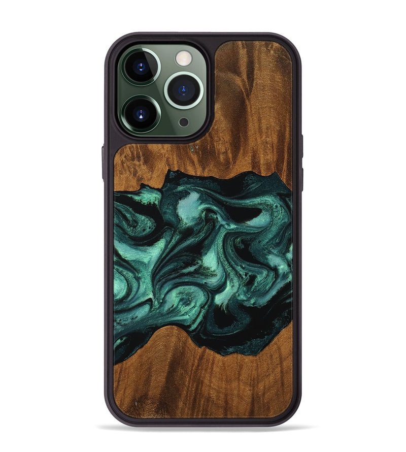 iPhone 13 Pro Max Wood Phone Case - Elina (Green, 756750)