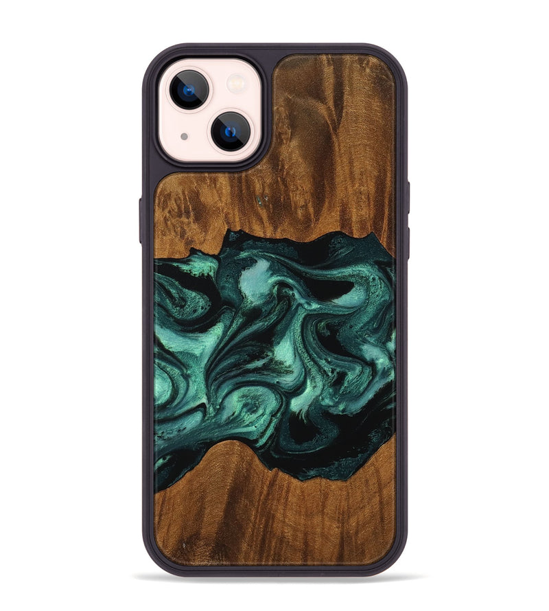 iPhone 14 Plus Wood Phone Case - Elina (Green, 756750)