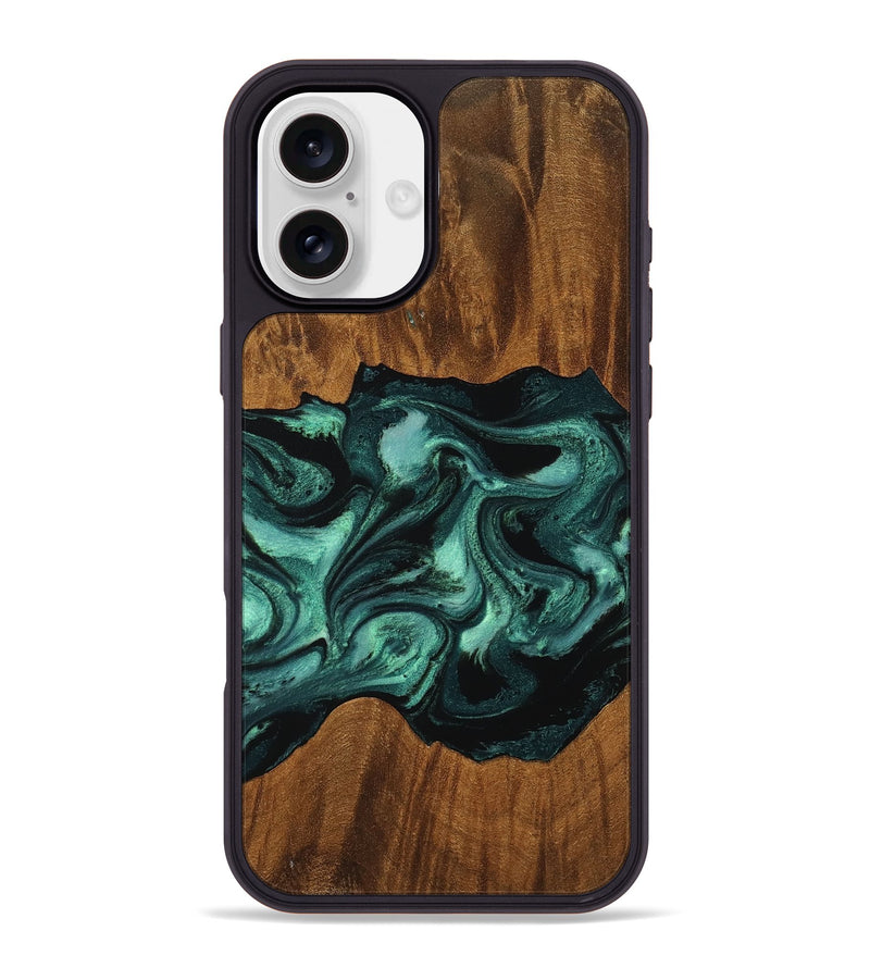 iPhone 16 Plus Wood Phone Case - Elina (Green, 756750)