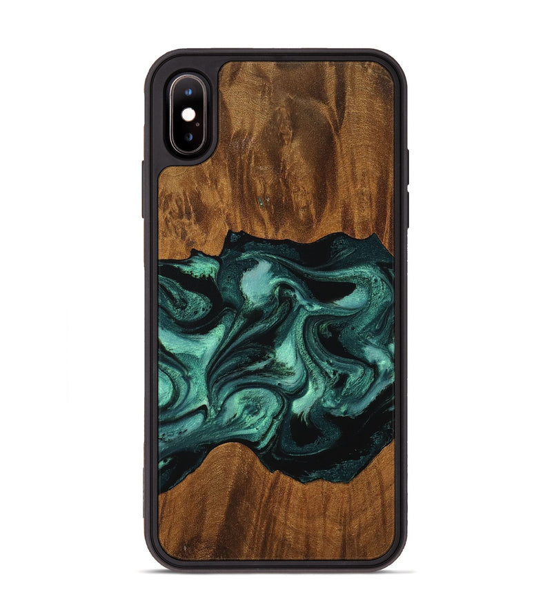 iPhone Xs Max Wood Phone Case - Elina (Green, 756750)