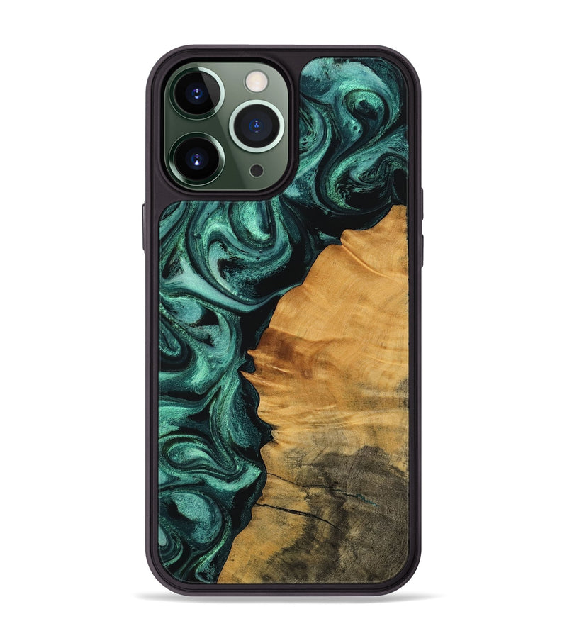 iPhone 13 Pro Max Wood Phone Case - Murphy (Green, 756751)