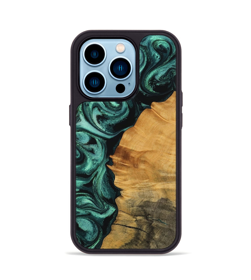 iPhone 14 Pro Wood Phone Case - Murphy (Green, 756751)