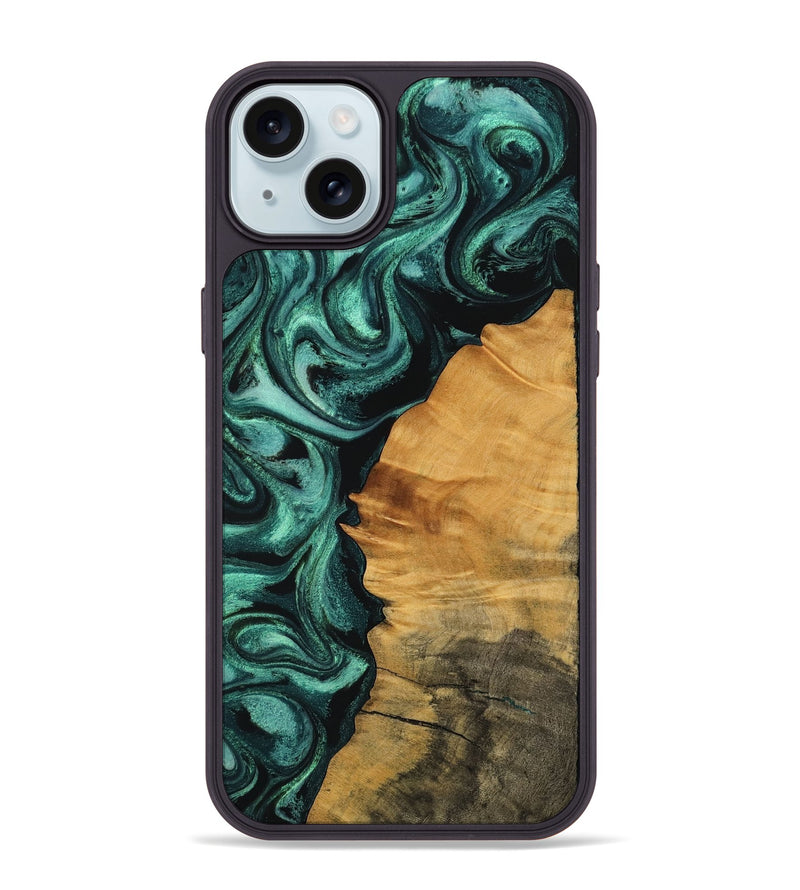 iPhone 15 Plus Wood Phone Case - Murphy (Green, 756751)