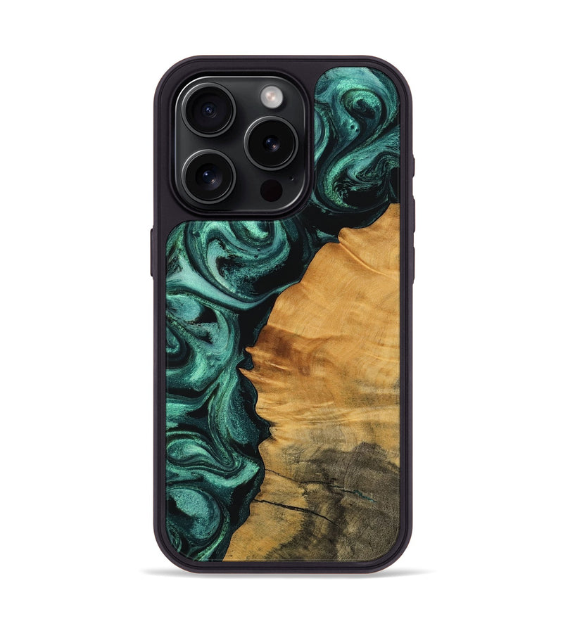 iPhone 15 Pro Wood Phone Case - Murphy (Green, 756751)