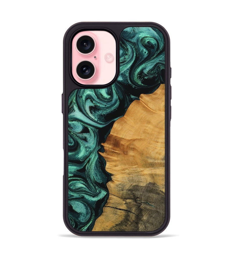 iPhone 16 Wood Phone Case - Murphy (Green, 756751)