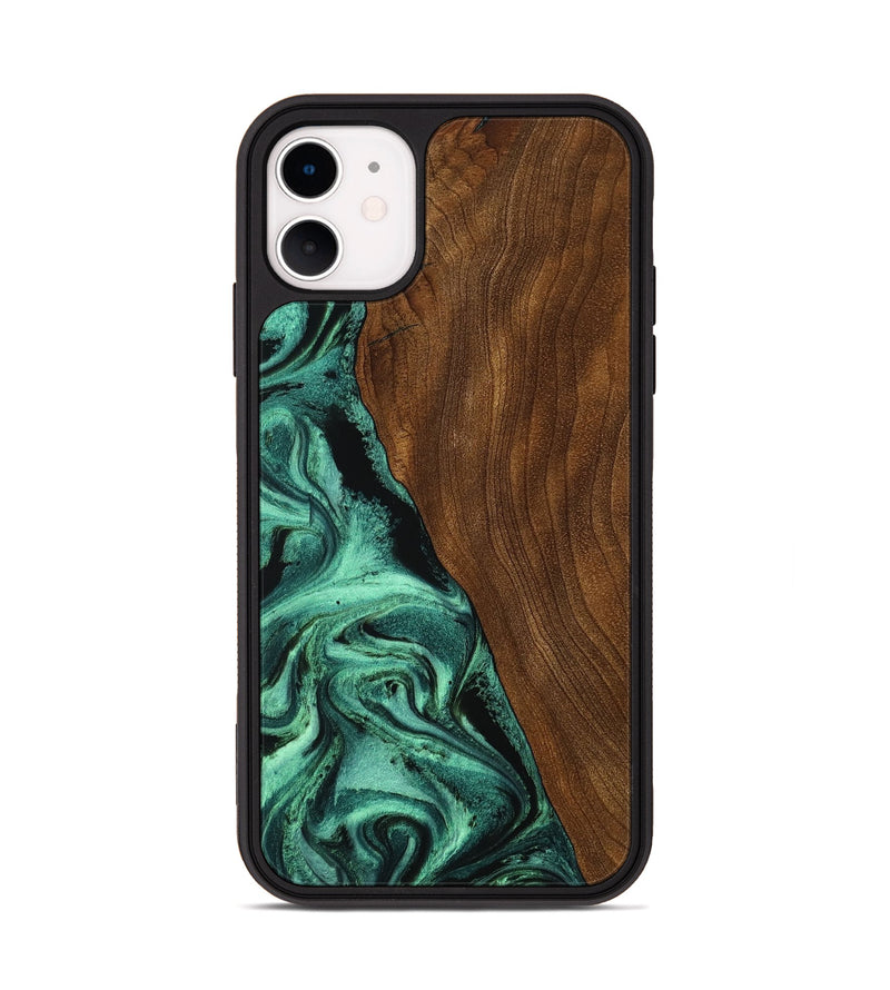 iPhone 11 Wood Phone Case - Winter (Green, 756752)