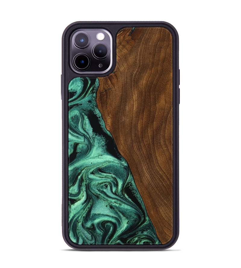 iPhone 11 Pro Max Wood Phone Case - Winter (Green, 756752)