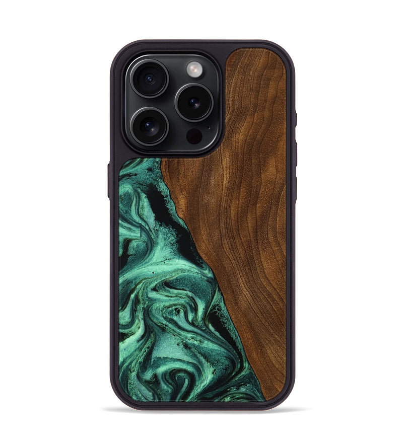 iPhone 15 Pro Wood Phone Case - Winter (Green, 756752)