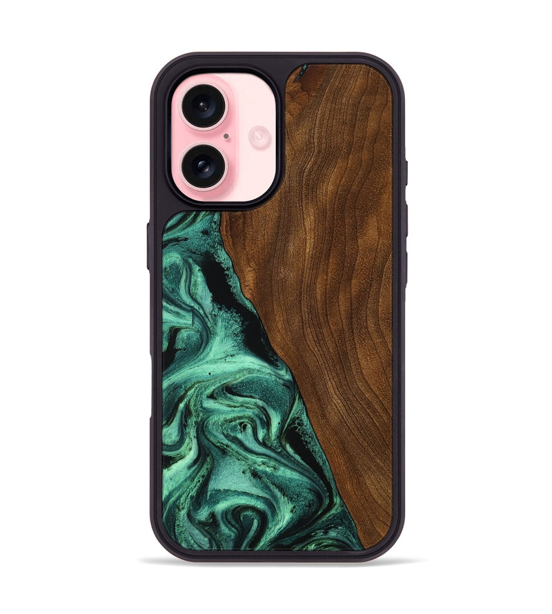 iPhone 16 Wood Phone Case - Winter (Green, 756752)