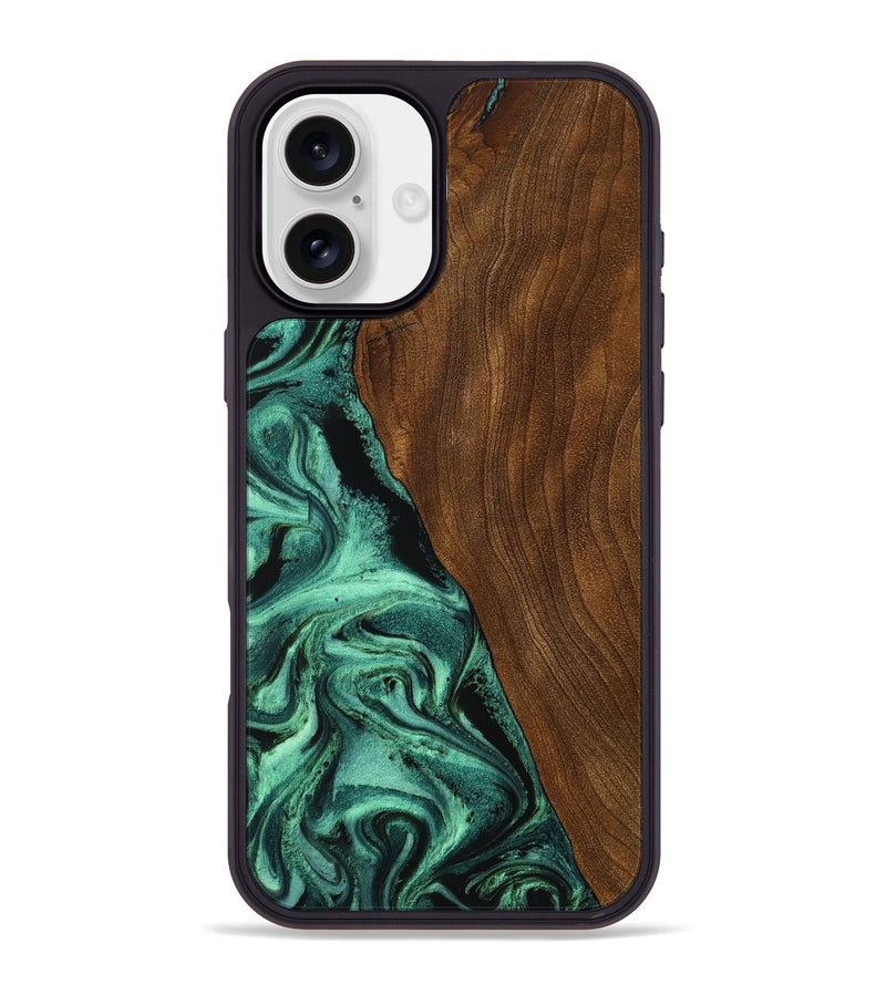 iPhone 16 Plus Wood Phone Case - Winter (Green, 756752)