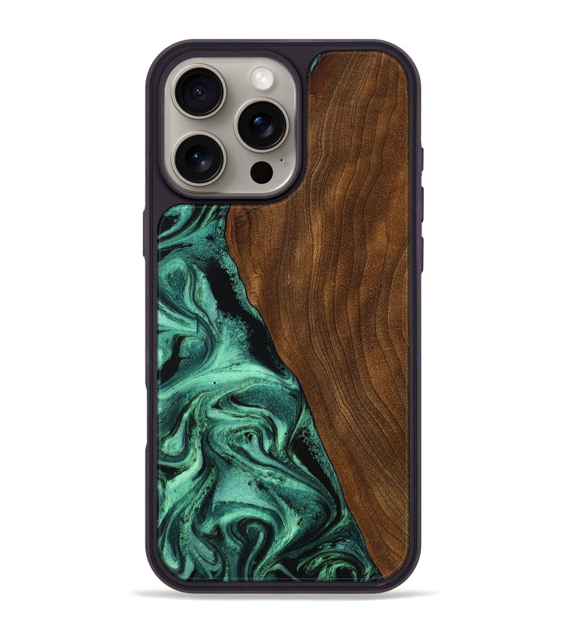 iPhone 16 Pro Max Wood Phone Case - Winter (Green, 756752)