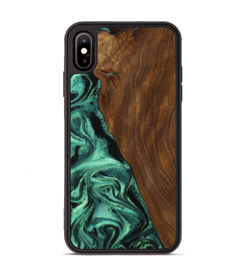 iPhone Xs Max Wood Phone Case - Winter (Green, 756752)