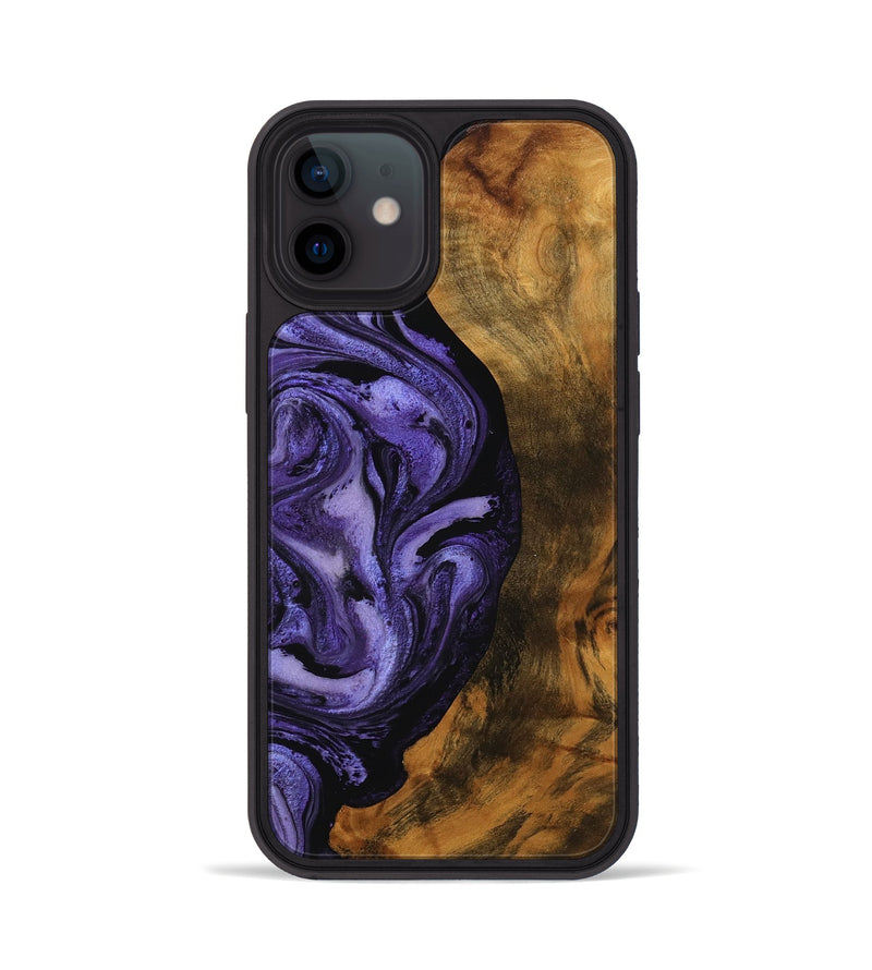 iPhone 12 Wood Phone Case - Roxanna (Purple, 756758)