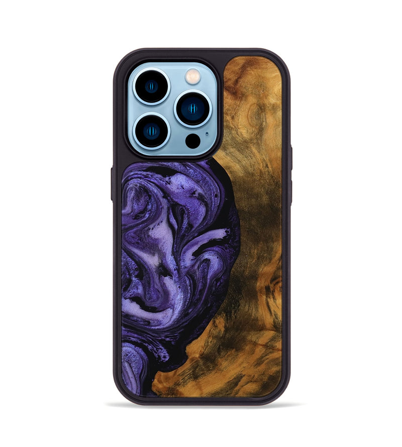 iPhone 14 Pro Wood Phone Case - Roxanna (Purple, 756758)