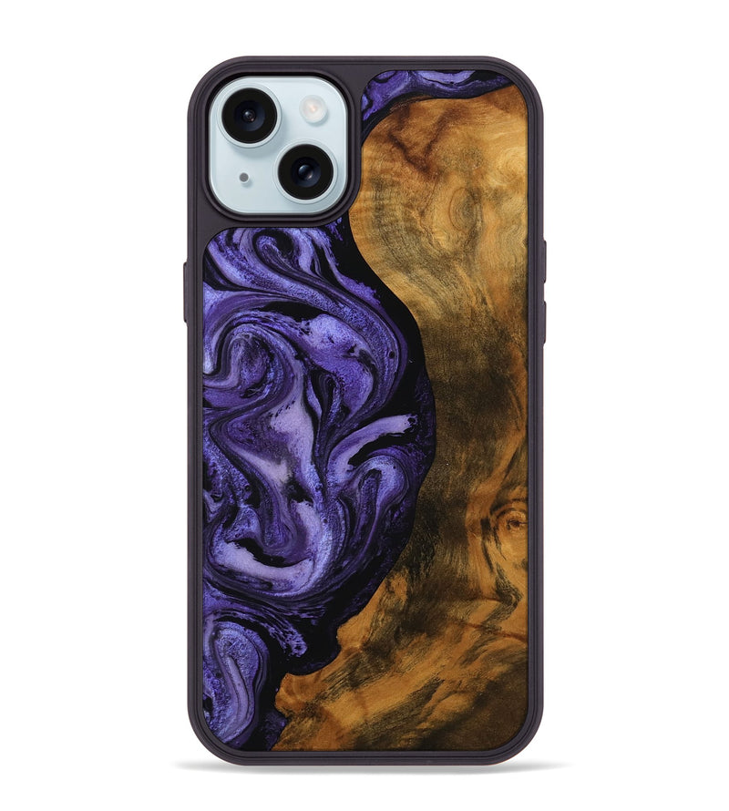 iPhone 15 Plus Wood Phone Case - Roxanna (Purple, 756758)