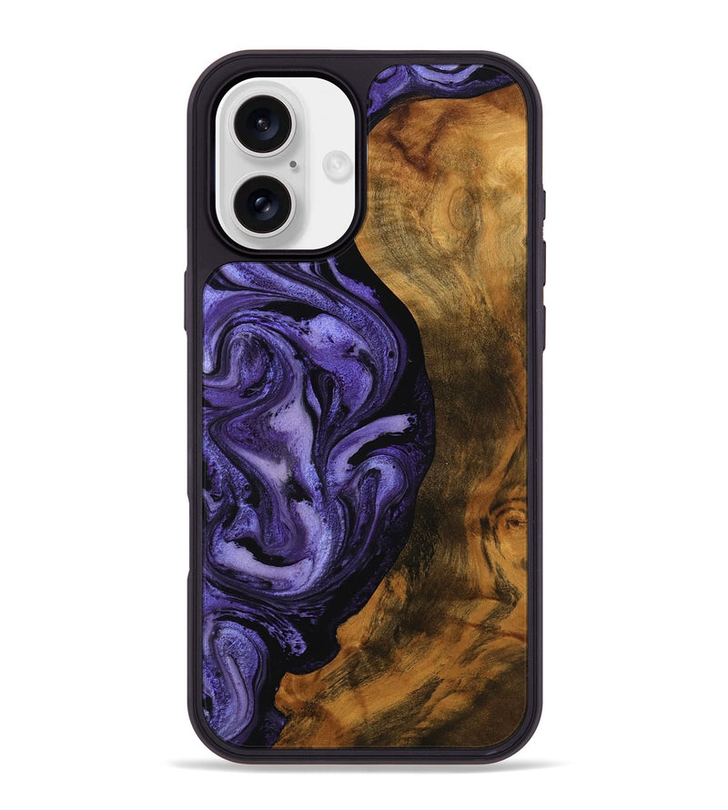 iPhone 16 Plus Wood Phone Case - Roxanna (Purple, 756758)