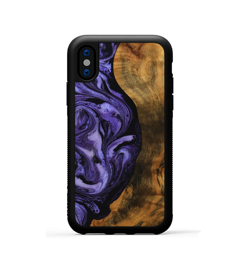 iPhone Xs Wood Phone Case - Roxanna (Purple, 756758)