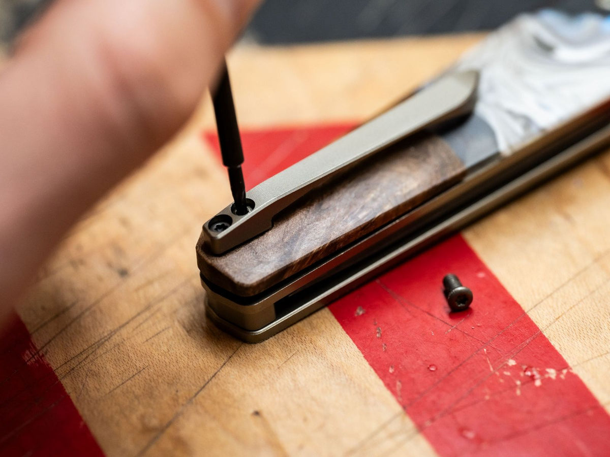 Carved Live Edge Wallet assembly