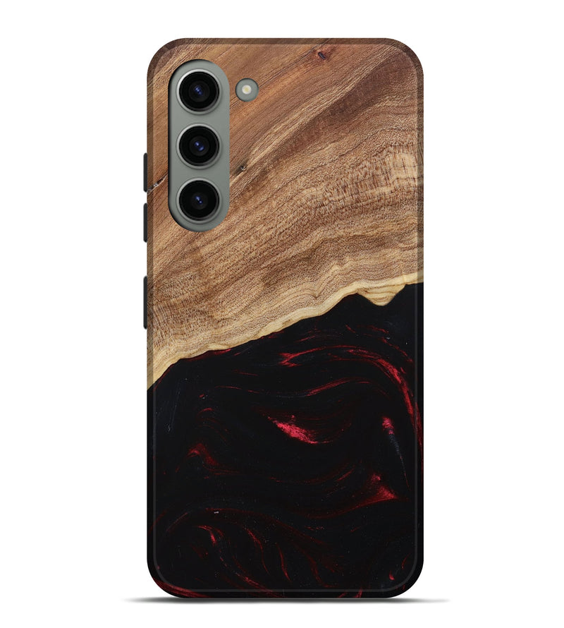 Galaxy S23 Plus Wood+Resin Live Edge Phone Case - Kelsie (Red, 682036)