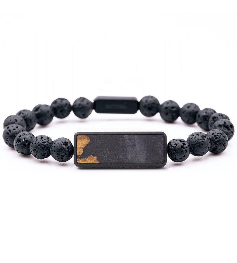 Lava Bead Wood+Resin Bracelet - Adele (Pure Black, 682337)