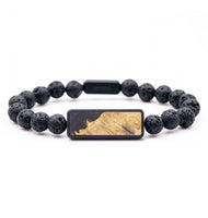 Lava Bead Wood+Resin Bracelet - Luka (Blue, 683501)