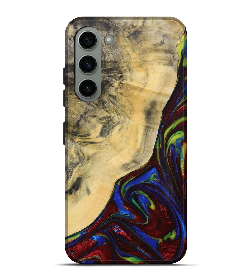 Galaxy S23 Plus Wood+Resin Live Edge Phone Case - Dominique (Red, 683551)